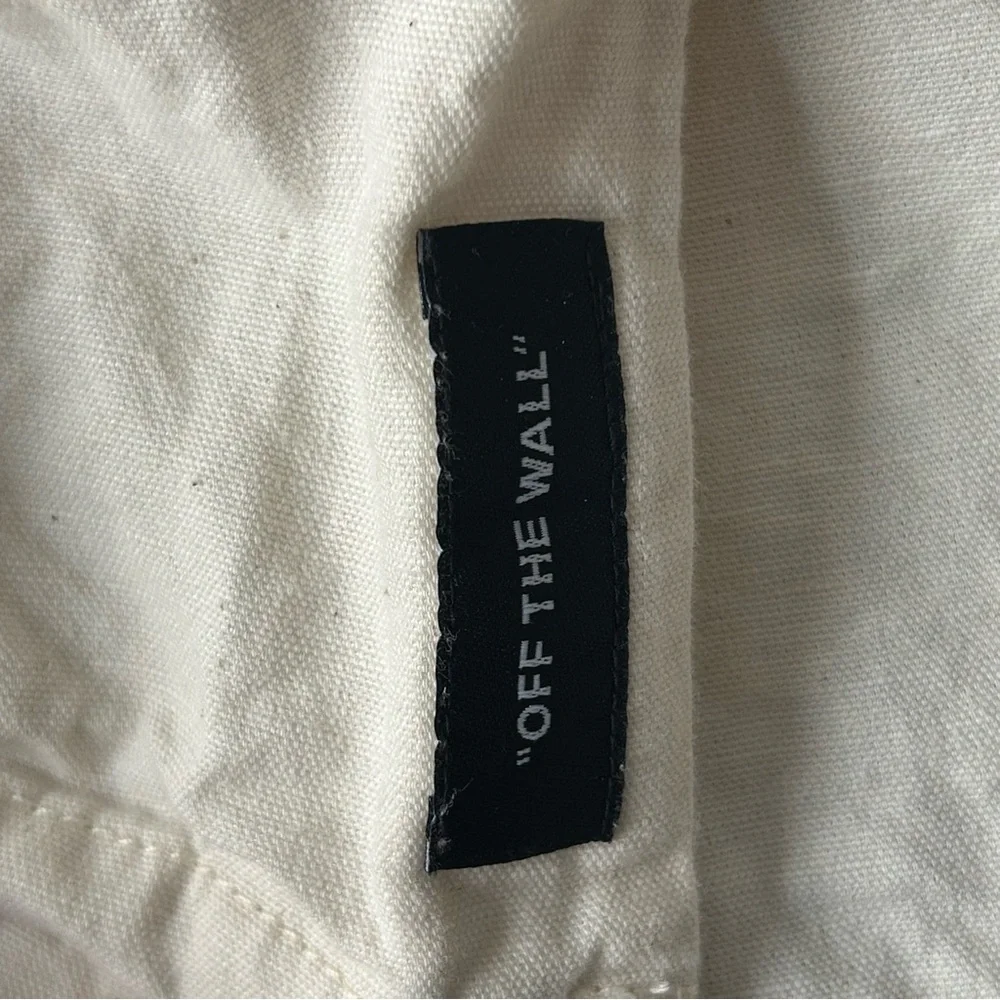 Vans Laurel Woven Cream Pink Floral Short Sleeve Cotton Linen Button Down Shirt - Picture 10 of 10